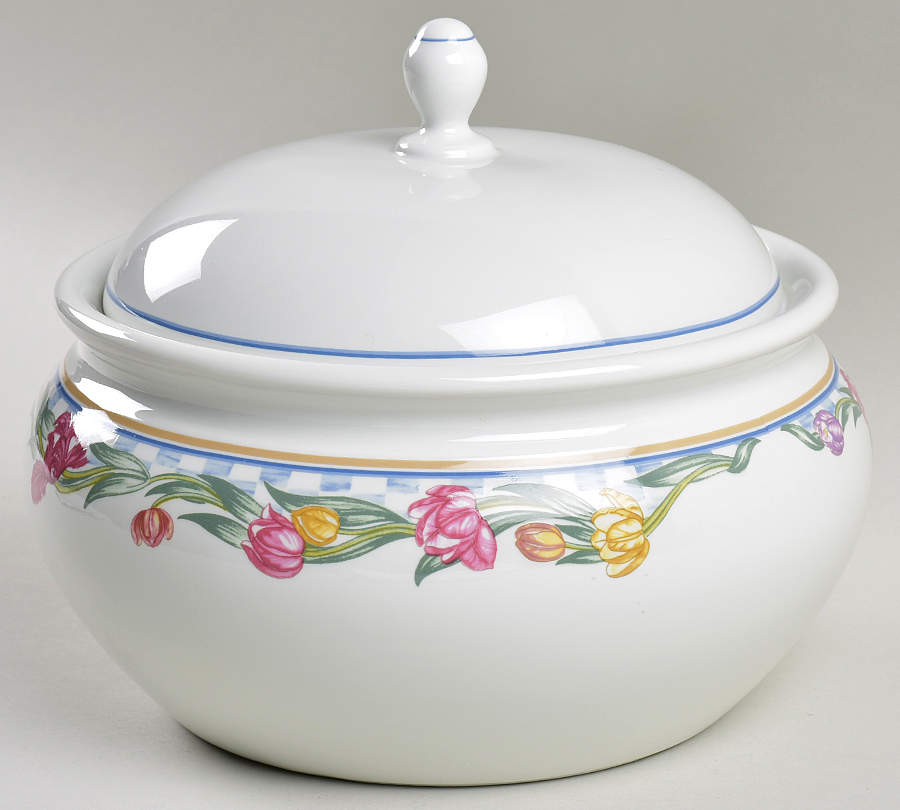 Country Tulips 2.5 Qt Round Covered Casserole by Lenox-1