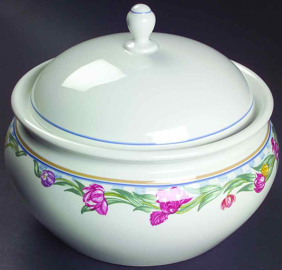 Country Tulips 2.5 Qt Round Covered Casserole by Lenox-1