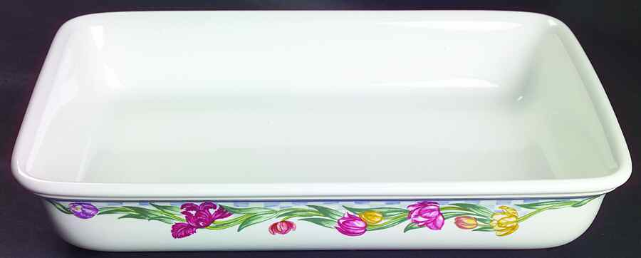 Country Tulips 13"  Rectangular Baker by Lenox-1
