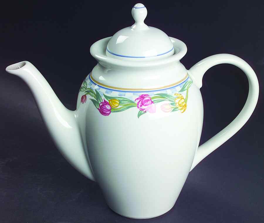 Country Tulips Coffee Pot & Lid by Lenox-1