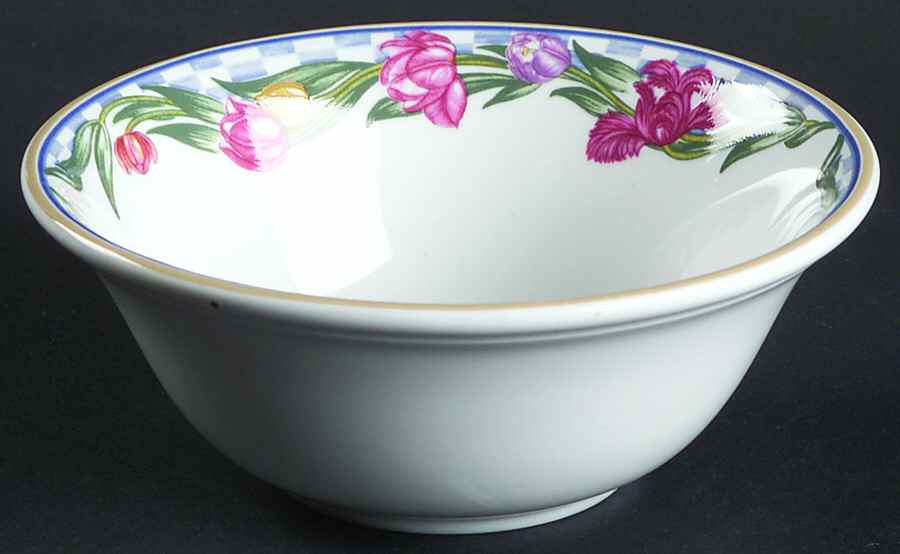 Country Tulips Fruit/Dessert (Sauce) Bowl by Lenox-1