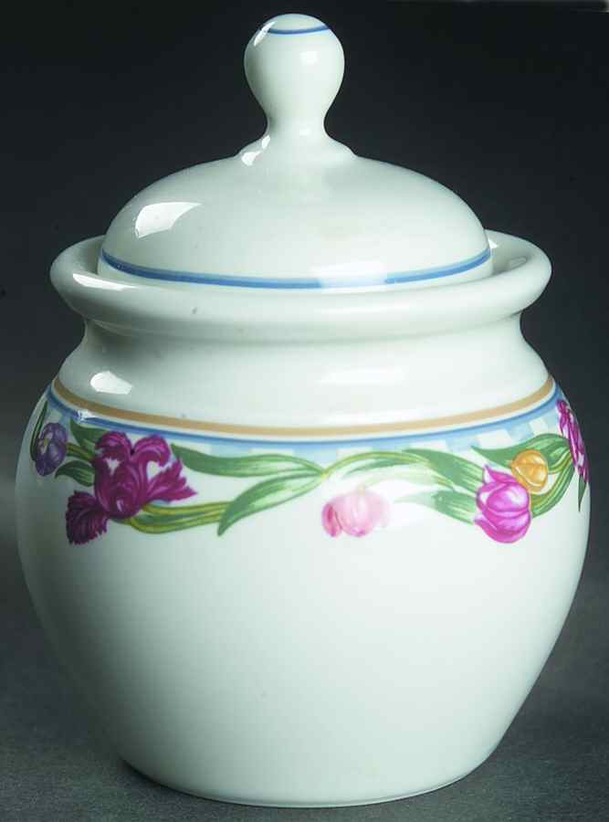 Country Tulips Sugar Bowl & Lid by Lenox-1