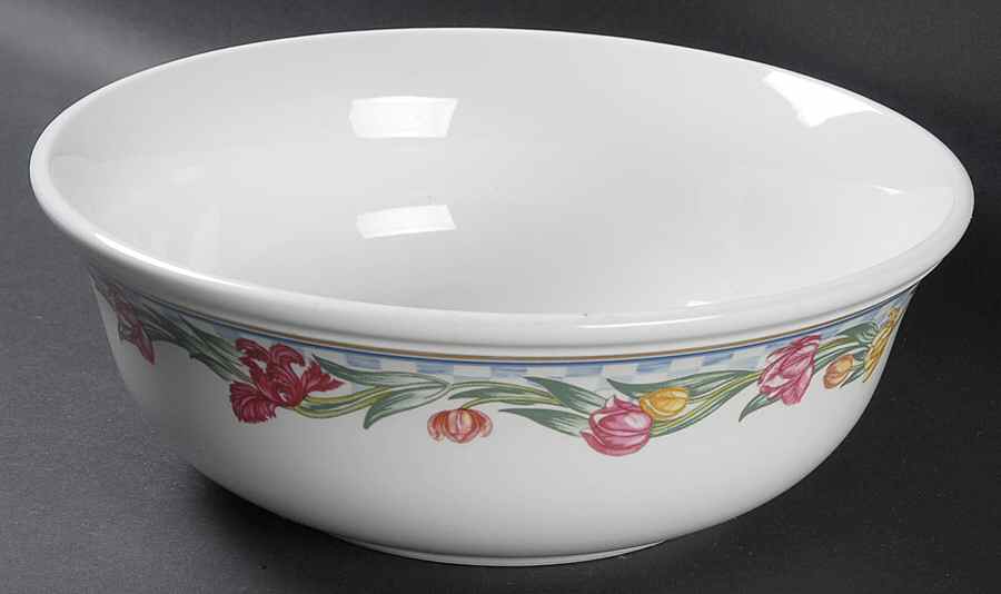 Country Tulips 9" Oval Vegetable Bowl by Lenox-1