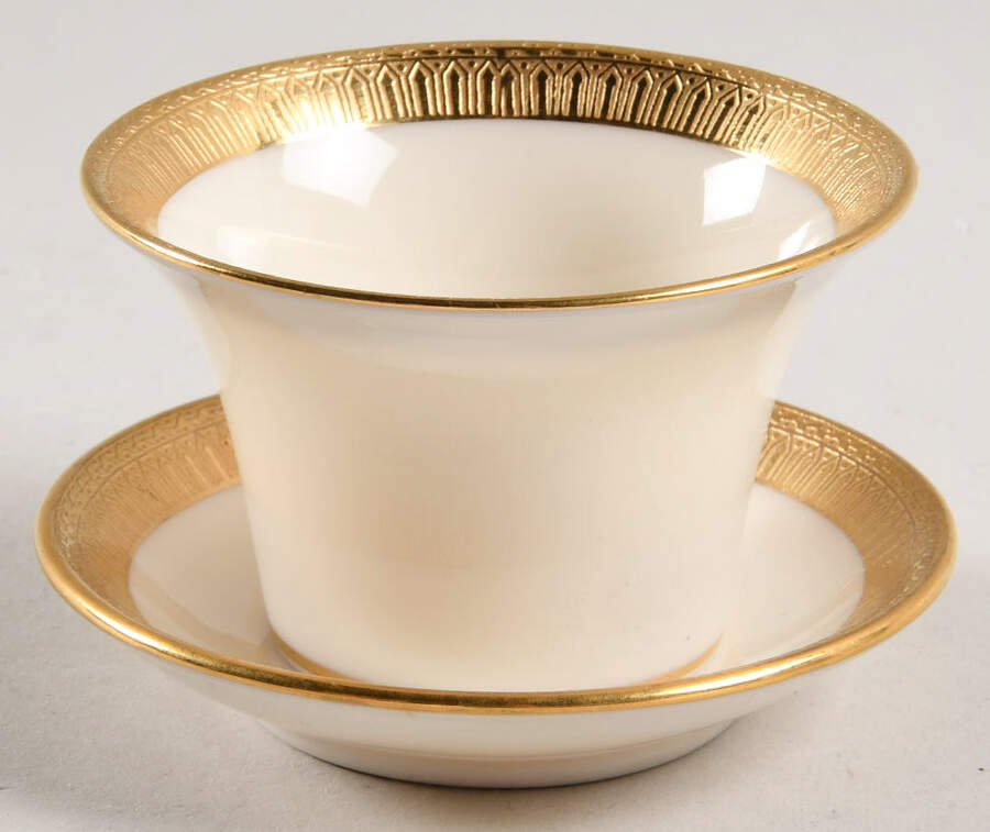 Countess Oyster Plate & Sauce Cup by Lenox-1