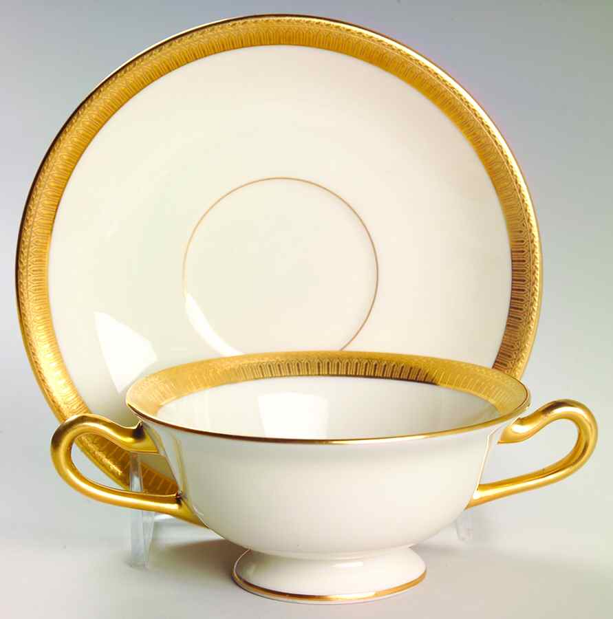 Countess Footed Bouillon Cup & Saucer by Lenox-1
