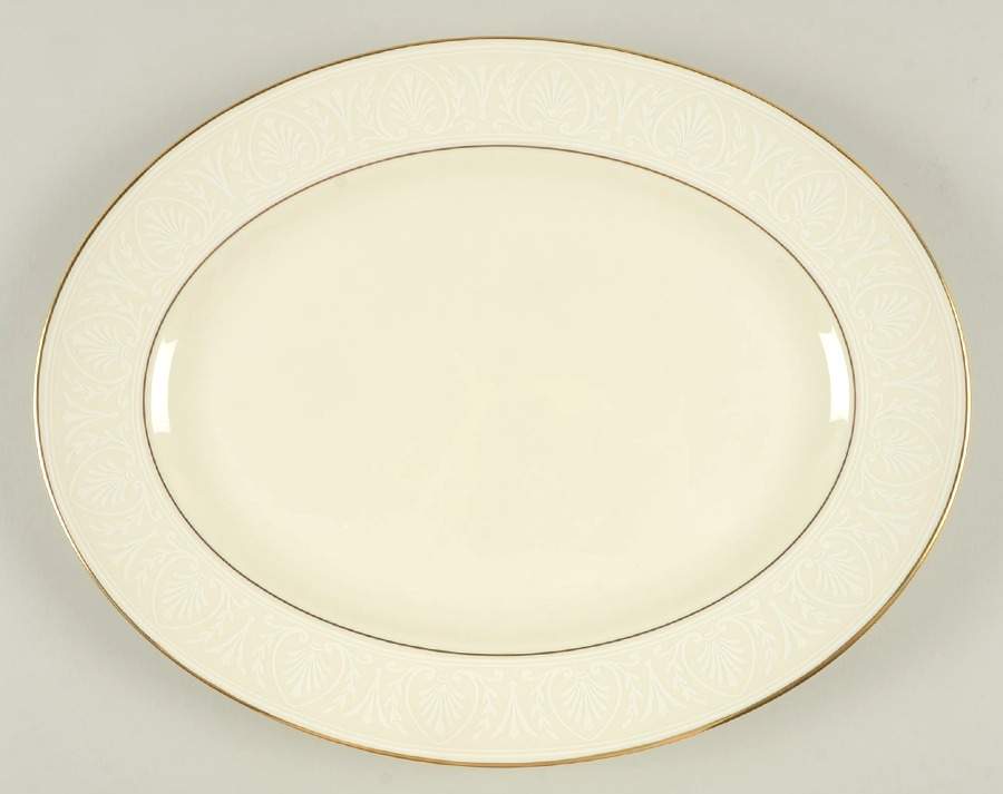 Courtyard Gold 13" Oval Serving Platter by Lenox-1