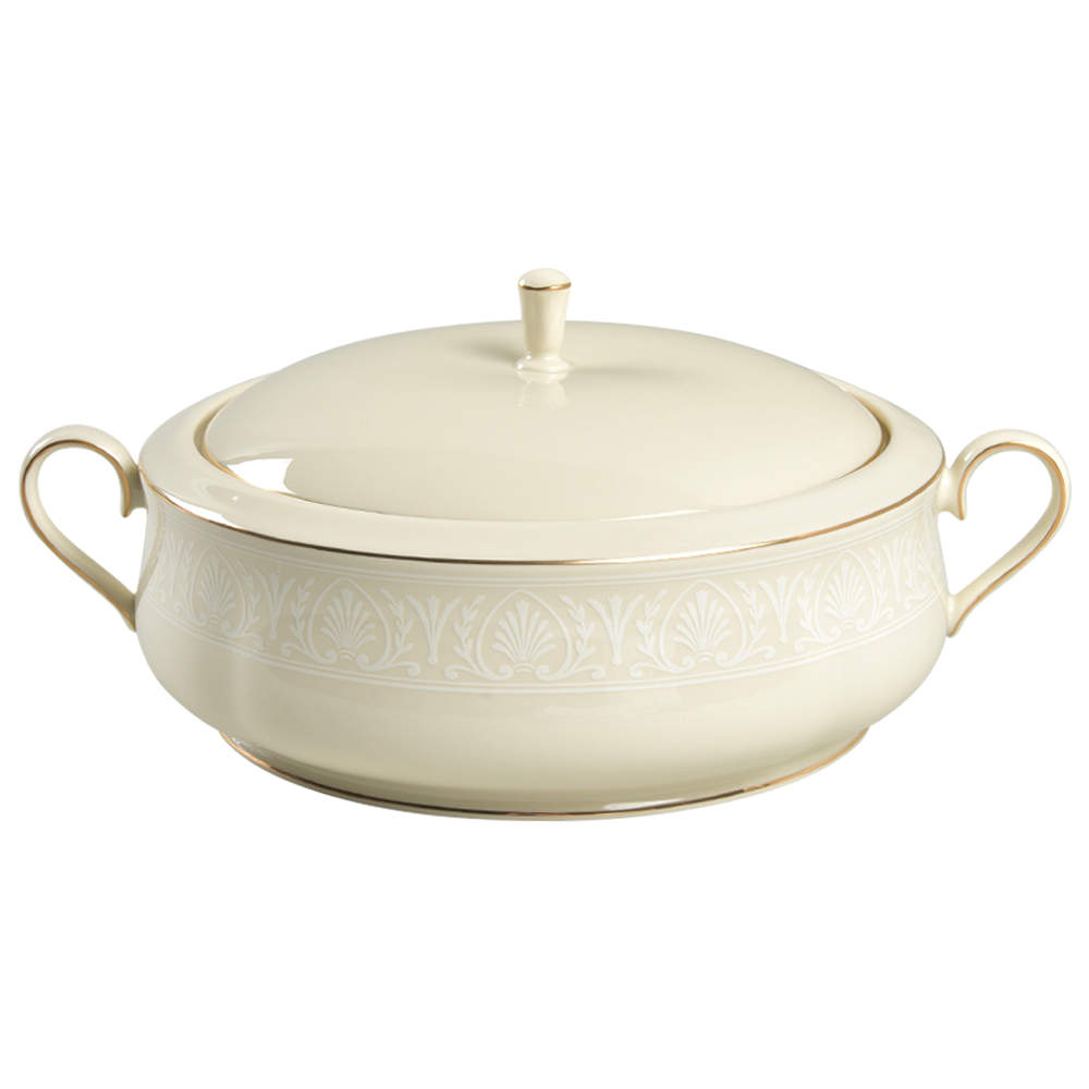 Courtyard Gold Round Covered Vegetable by Lenox-1