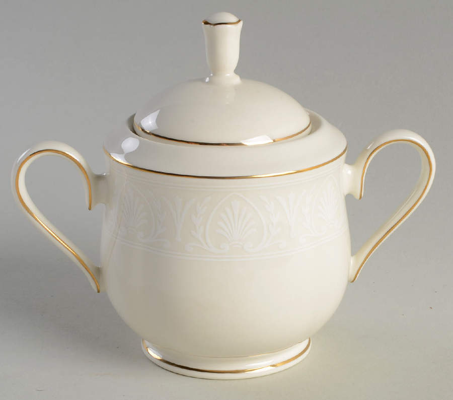 Courtyard Gold Sugar Bowl & Lid by Lenox-1