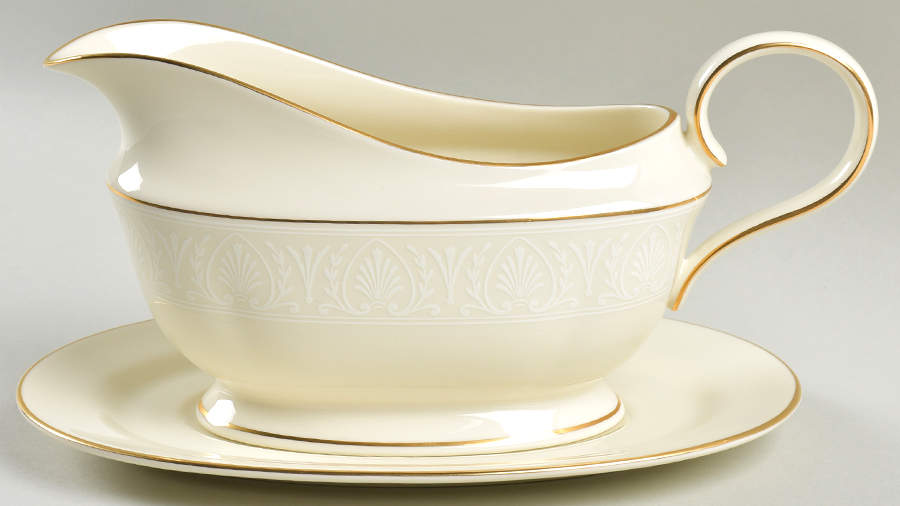 Courtyard Gold Gravy Boat by Lenox-1