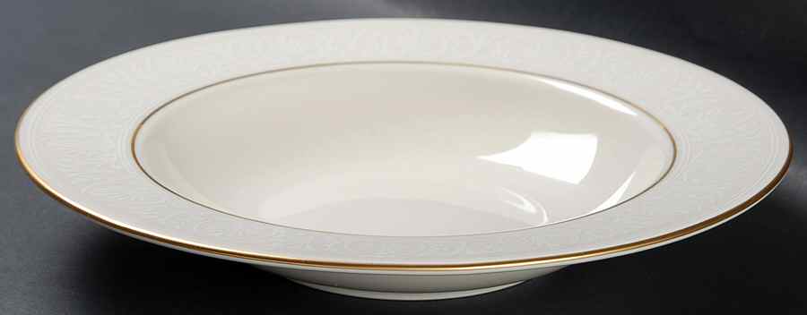 Courtyard Gold Rim Soup Bowl by Lenox-1