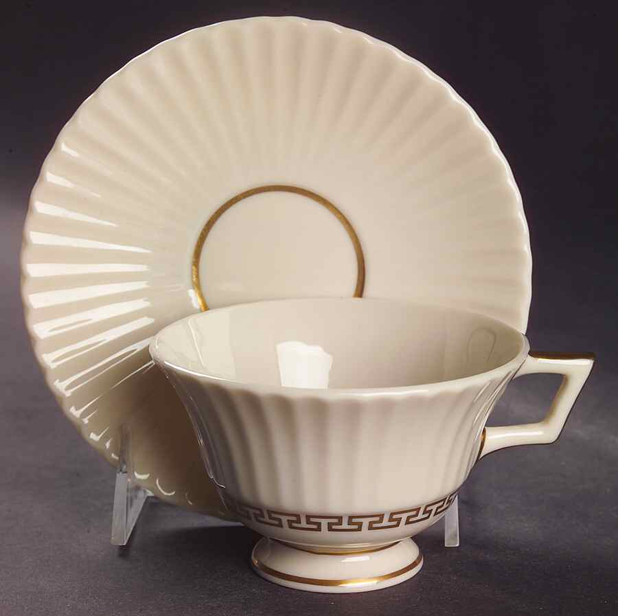Cretan Footed Cup & Saucer Set by Lenox-1
