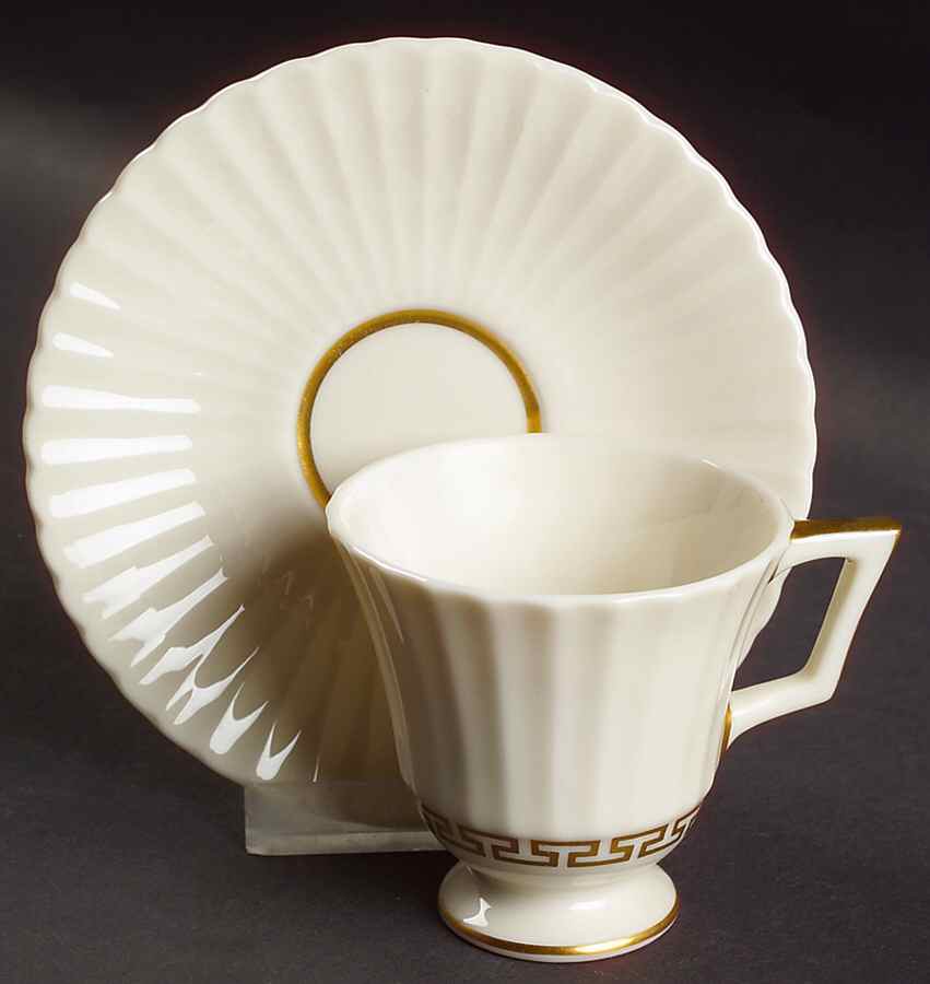Cretan Footed Demitasse Cup & Saucer Set by Lenox-1