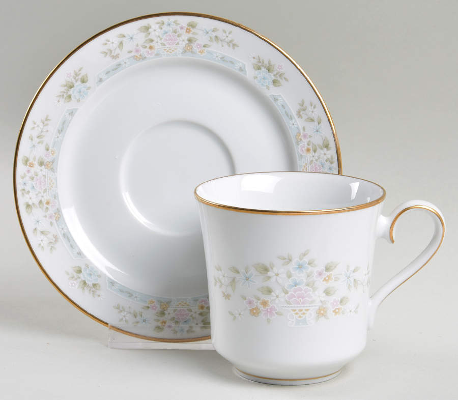 Daisy Basket Flat Cup & Saucer Set by Lenox-1