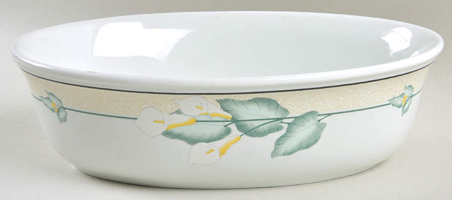 Dancing Lilies 9" Oval Vegetable Bowl by Lenox-1