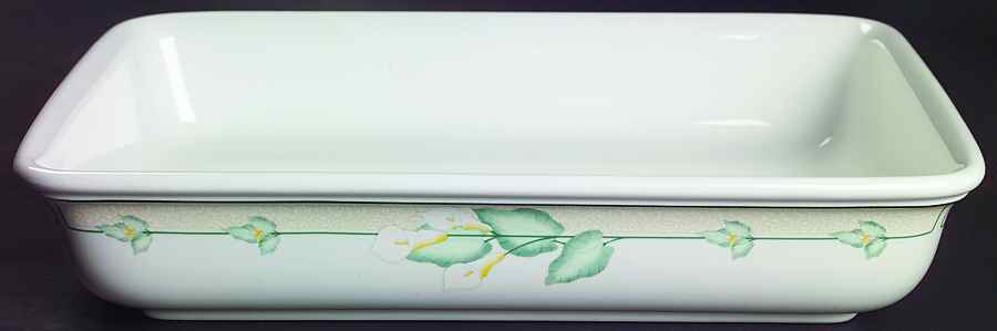 Dancing Lilies 13"  Rectangular Baker by Lenox-1
