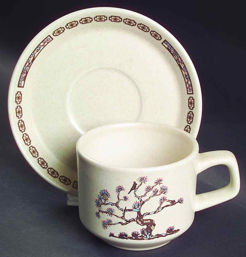 Desert Morn Flat Cup & Saucer Set by Lenox-1