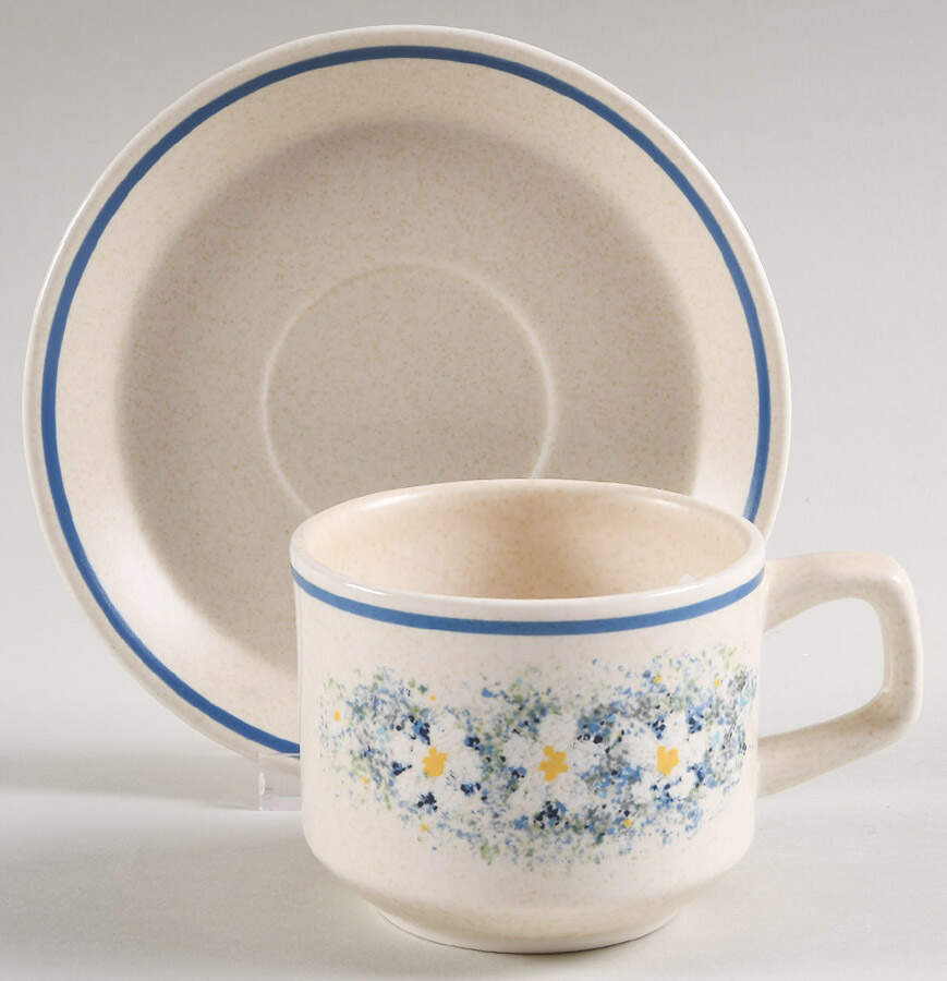 Dewdrops Flat Cup & Saucer Set by Lenox-1