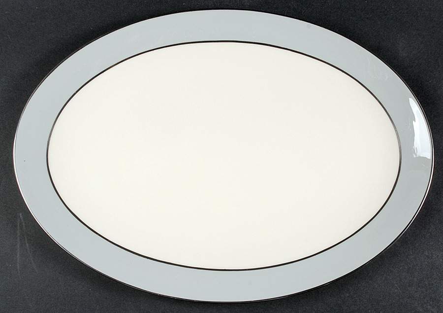 Dubarry Gray 16" Oval Serving Platter by Lenox-1