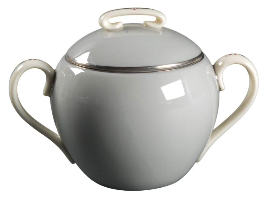 Dubarry Gray Sugar Bowl & Lid by Lenox-1