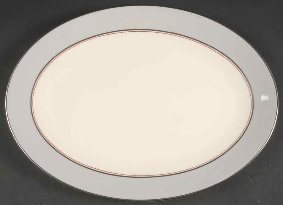 Dubarry Gray 13" Oval Serving Platter by Lenox-1
