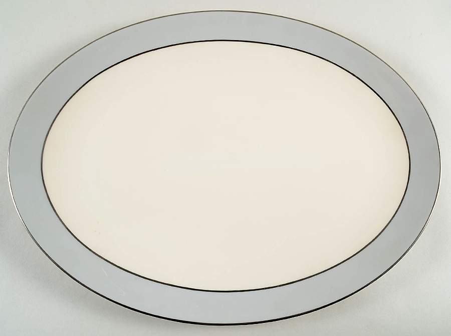Dubarry Gray 17" Oval Serving Platter by Lenox-1