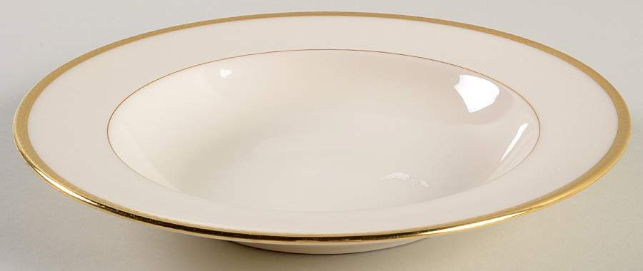 E81 Off White Rim Soup Bowl by Lenox-1