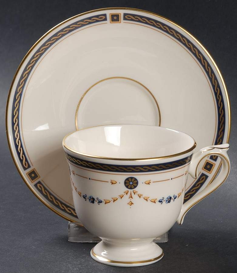 Eaton Knoll Footed Demitasse Cup & Saucer Set by Lenox-1
