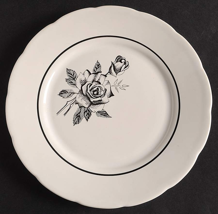 Ebony Rose Salad Plate by Lenox-1