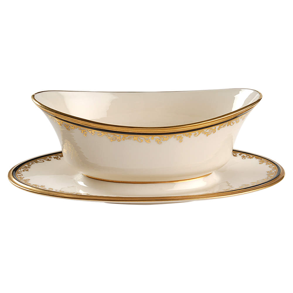 Eclipse Gravy Boat with Attached Underplate by Lenox-1