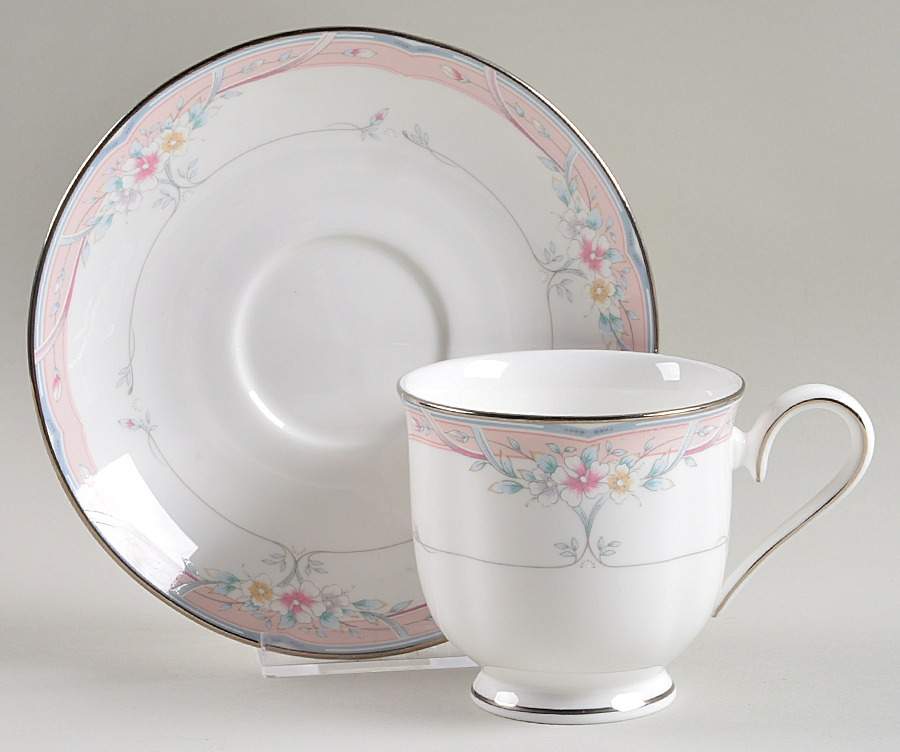 Emily Footed Cup & Saucer Set by Lenox-1