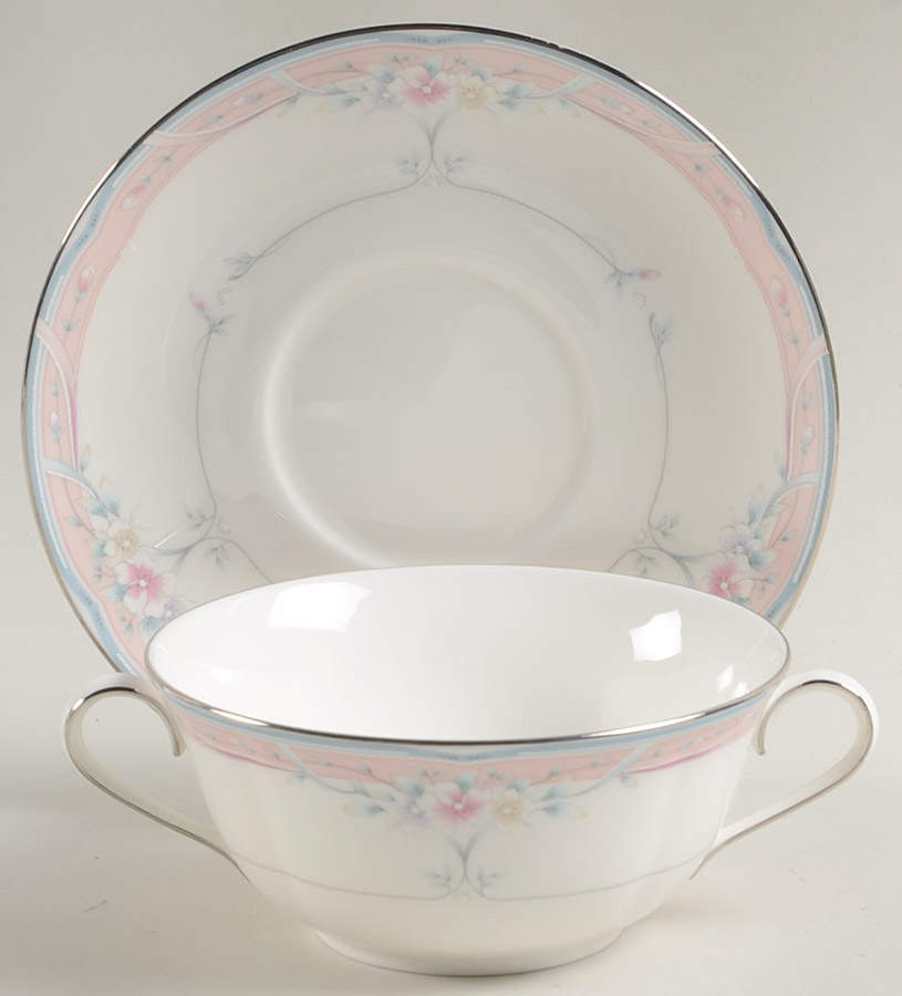 Emily Flat Cream Soup Bowl & Saucer Set by Lenox-1