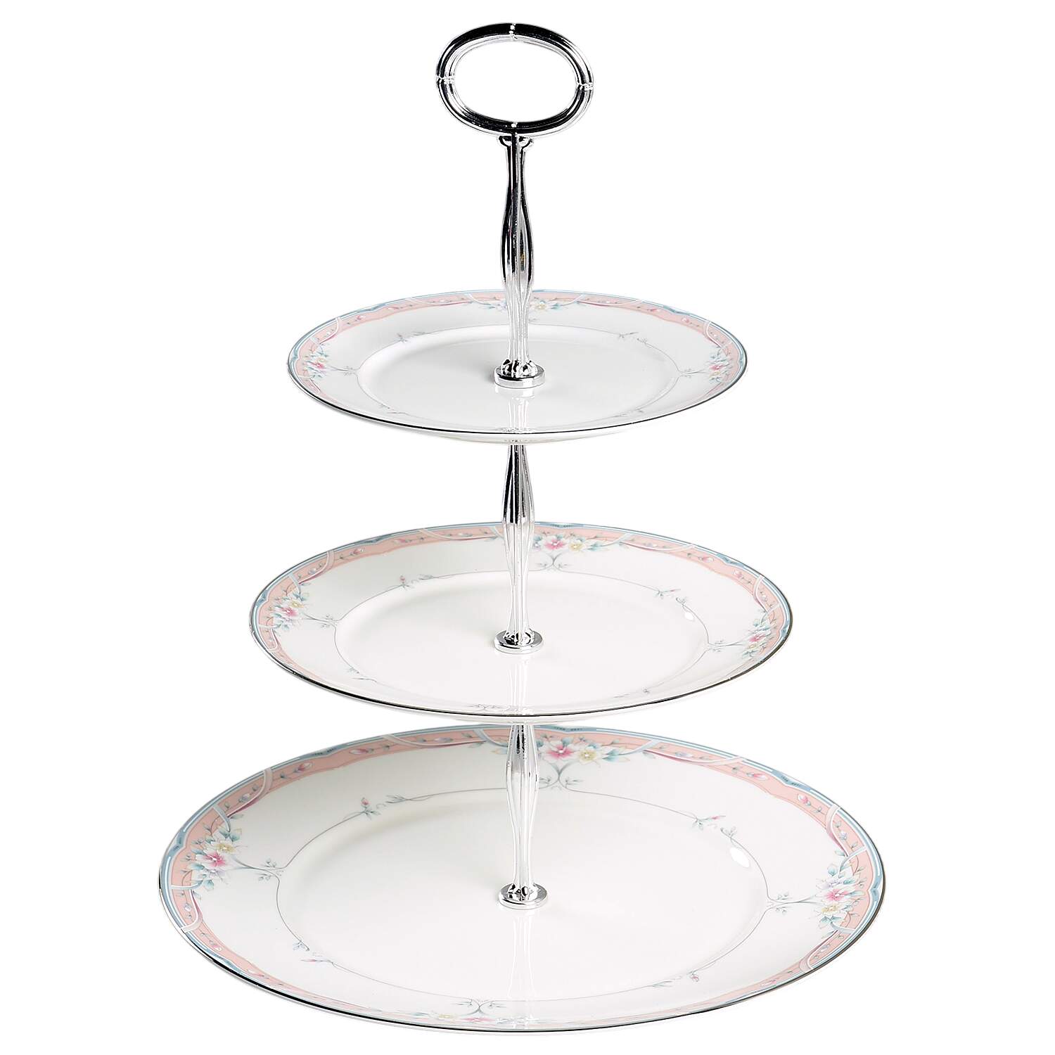 Emily 13 7/8"-14 1/4" 3-Tiered Serving Tray(DP,SP,BB) HC by Lenox-1