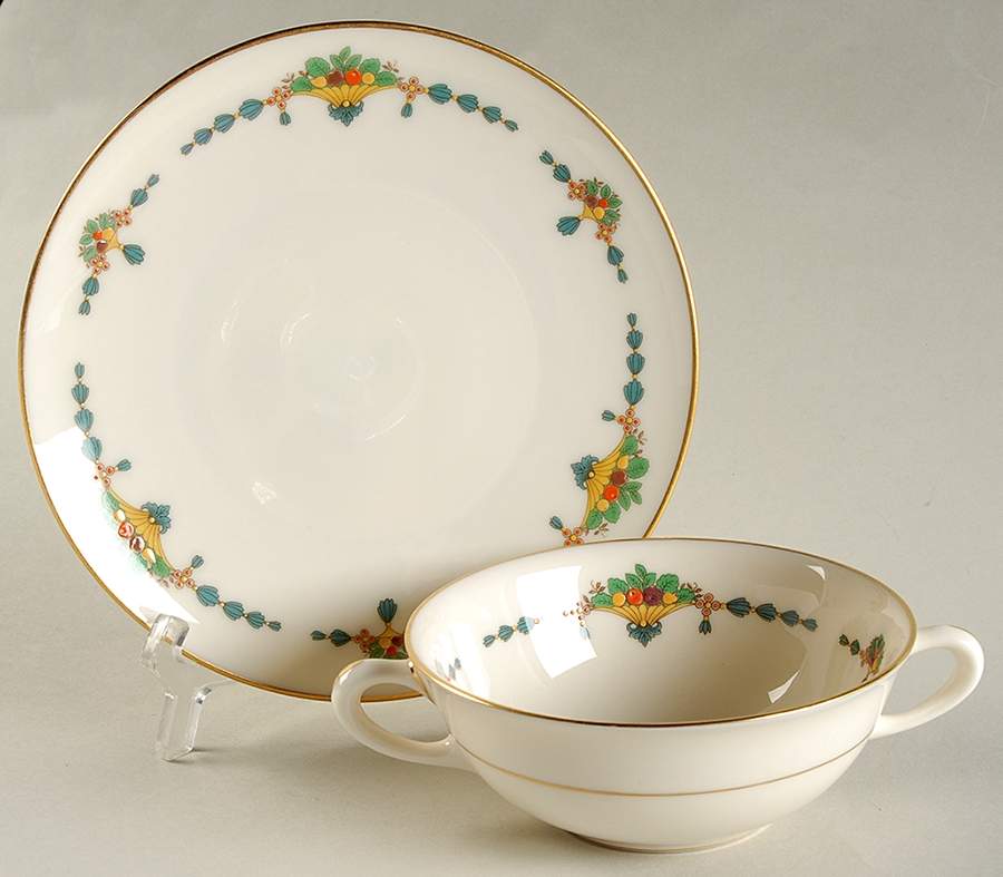 Empress Flat Cream Soup Bowl & Dessert Plate/Saucer Set by Lenox-1