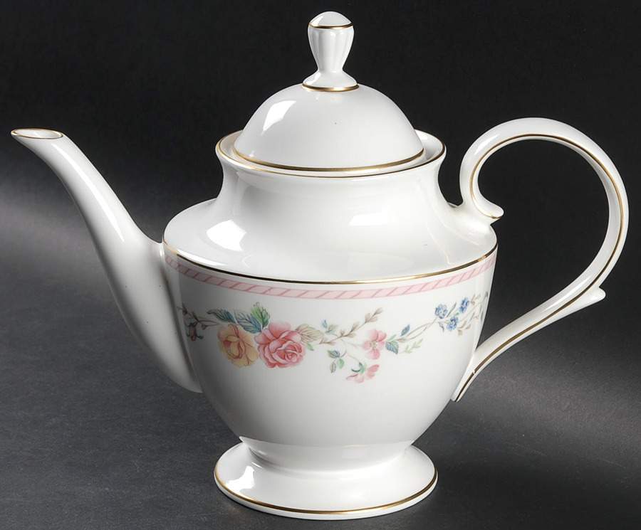 English Rose Teapot & Lid by Lenox-1