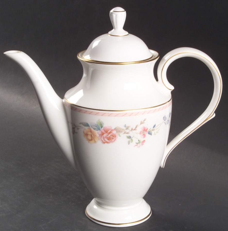 English Rose Coffee Pot & Lid by Lenox-1