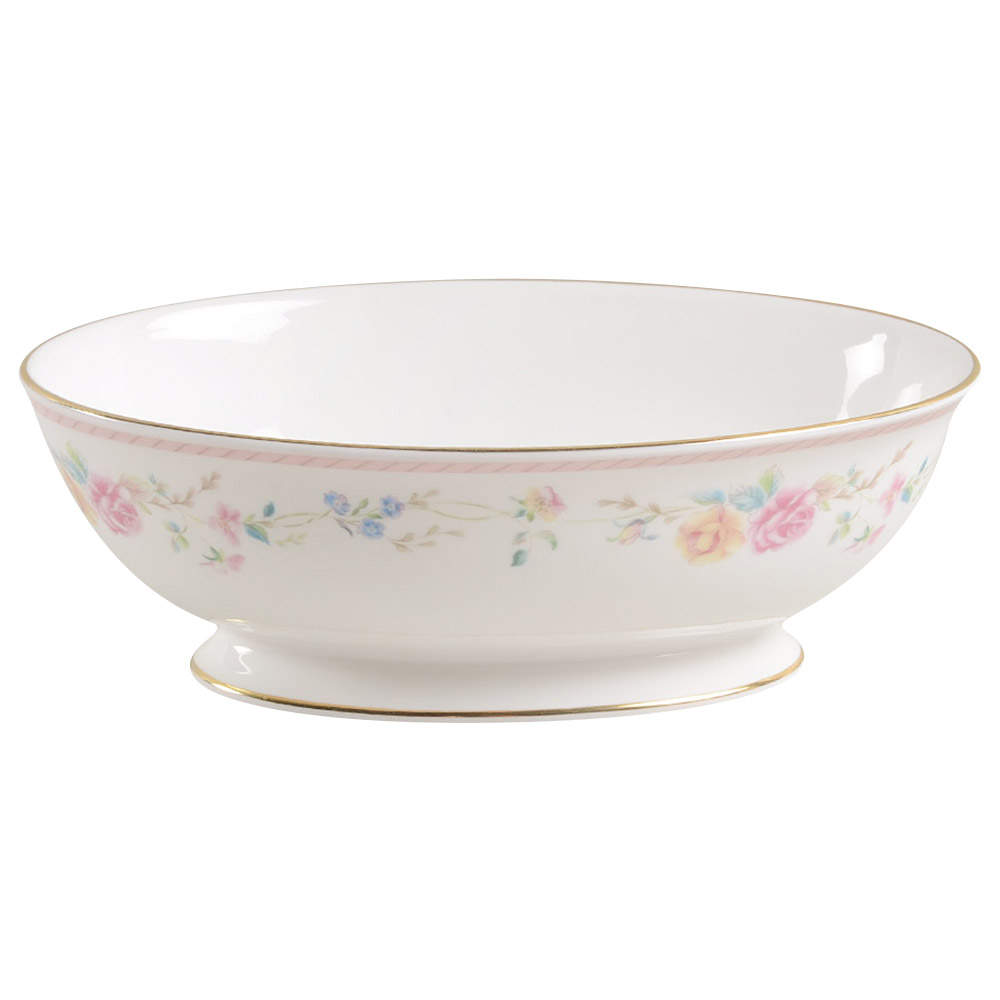 English Rose 9" Oval Vegetable Bowl by Lenox-1