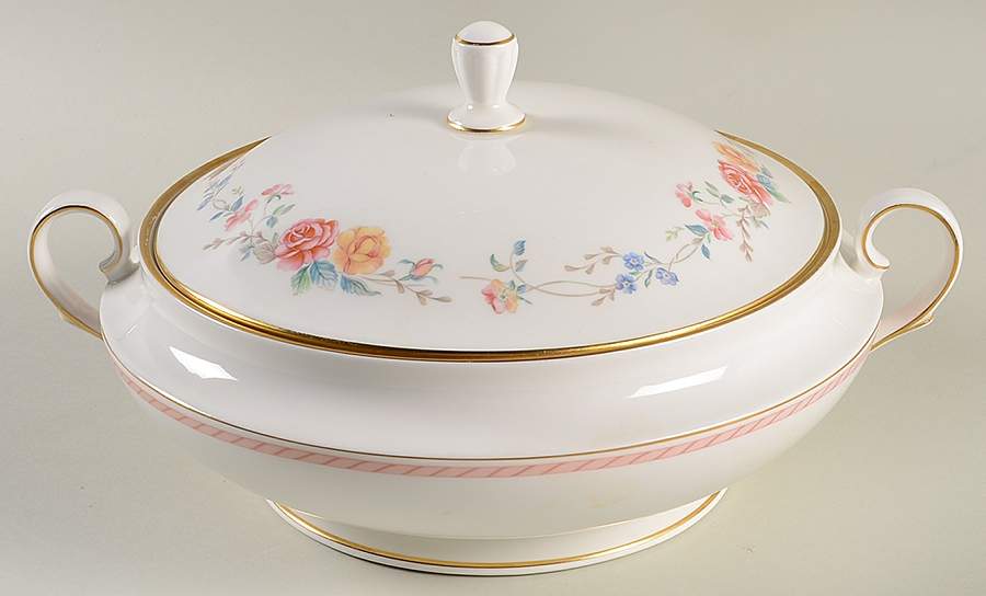 English Rose Round Covered Vegetable by Lenox-1