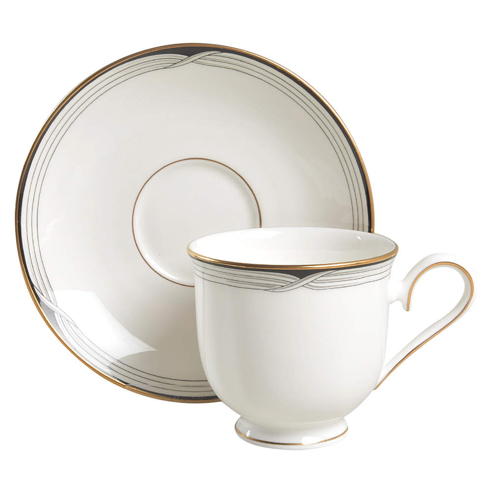 Erica (USA Backstamp) Footed Cup & Saucer Set by Lenox-1