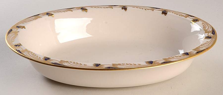 Essex Cobalt Blue (Scalloped) 9" Oval Vegetable Bowl by Lenox-1