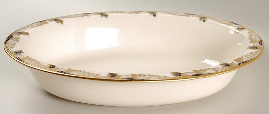 Essex Cobalt Blue (Smooth) 9" Oval Vegetable Bowl by Lenox-1