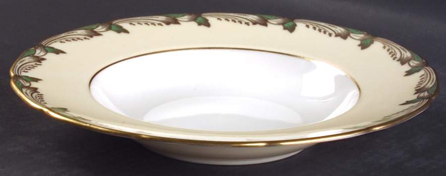 Essex Green (Scalloped) Large Rim Soup Bowl by Lenox-1