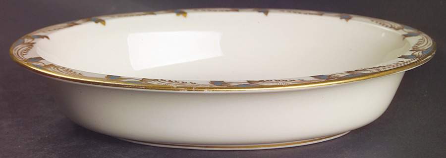 Essex Light Blue Smooth 9" Oval Vegetable Bowl by Lenox-1
