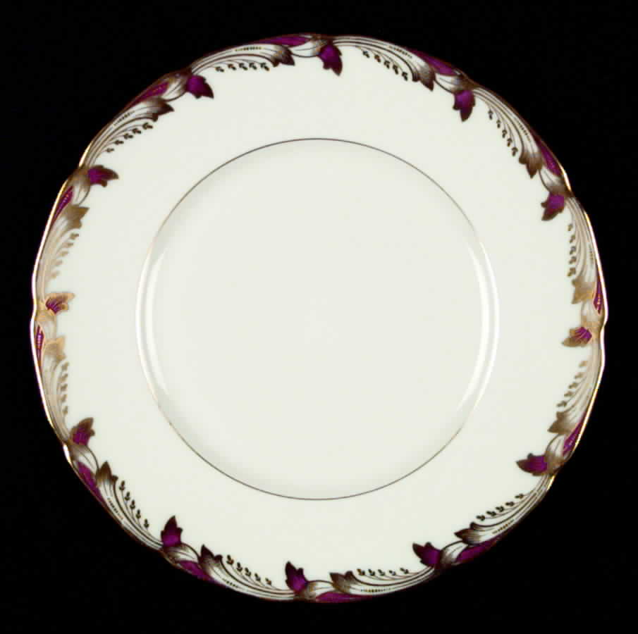 Essex Maroon (Scalloped) Salad Plate by Lenox-1