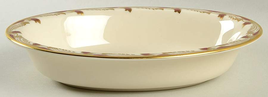 Essex Maroon (Smooth) 9" Oval Vegetable Bowl by Lenox-1