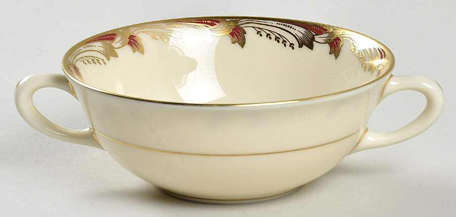 Essex Maroon (Smooth) Flat Cream Soup Bowl by Lenox-1