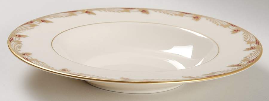 Essex Maroon (Smooth) Rim Soup Bowl by Lenox-1