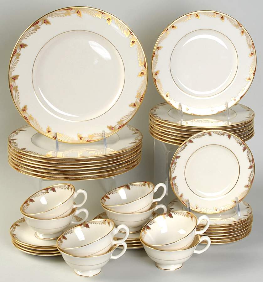 Essex Maroon (Smooth) 40 Piece Estate Set by Lenox-1