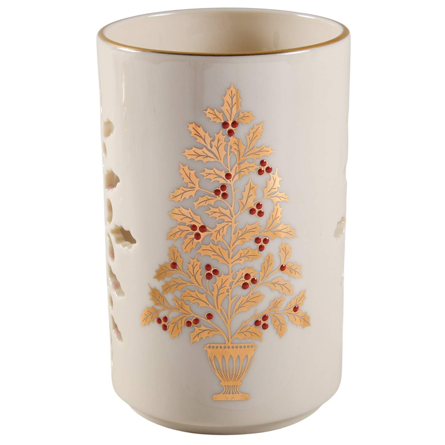 Eternal Christmas Tall Pierced Votive Candleholder-No Base by Lenox-1