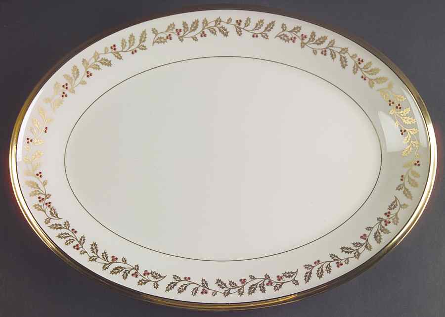 Eternal Christmas 14" Oval Serving Platter by Lenox-1