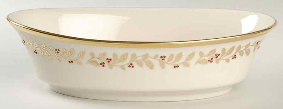 Eternal Christmas 10" Oval Vegetable Bowl by Lenox-1